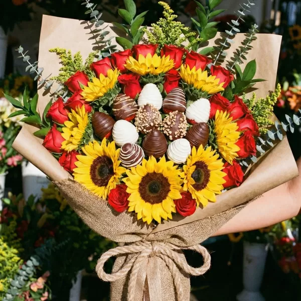 Maxi Bouquet Rosas y Girasoles – Premium