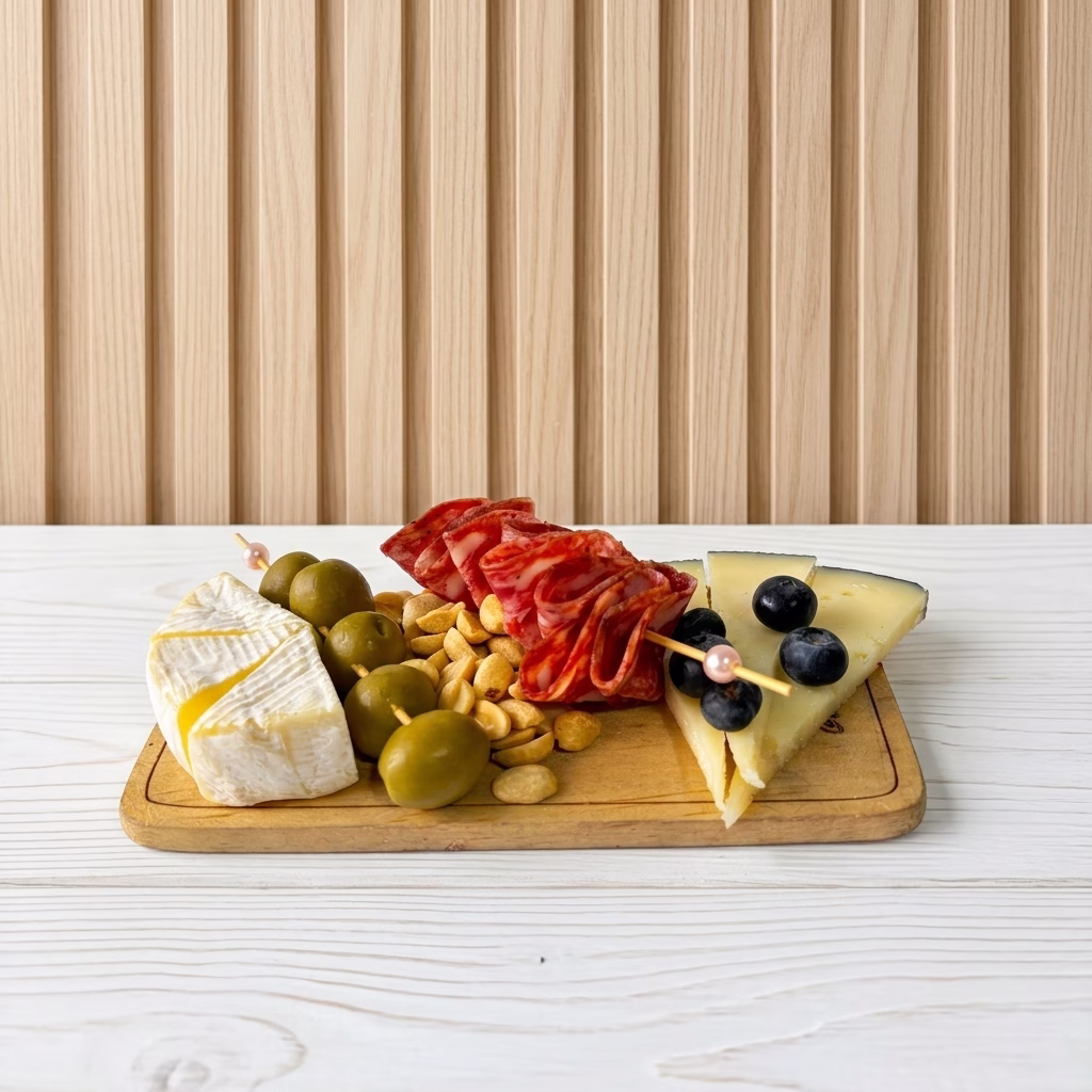Desayuno Sorpresa Premium Mamá Día de la Madre en Bogotá con bandeja de madera, pastel Red Velvet y frutas. - Amordidas