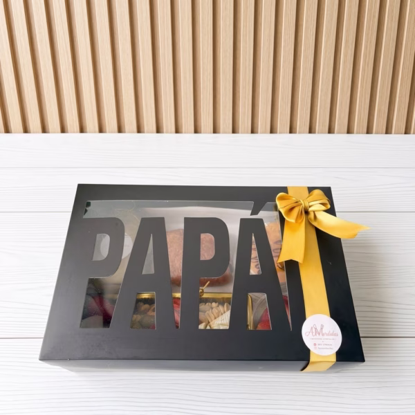 Desayuno Sorpresa Día del Padre - Ref. Caja Papá Negra - Vista Caja Cerrada